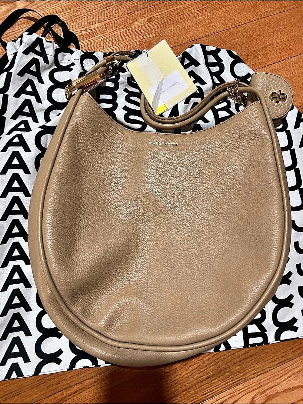 Marc Jacobs Large Tan Leather Shoulder Bag